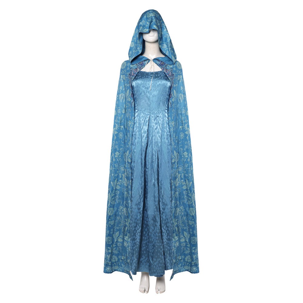 House of the Dragon Alicent Hightower Women Blue Cosplay Costume Halloween Carnival Outfit