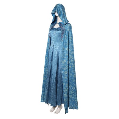 House of the Dragon Alicent Hightower Women Blue Cosplay Costume Halloween Carnival Outfit