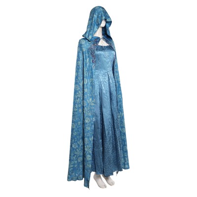 House of the Dragon Alicent Hightower Women Blue Cosplay Costume Halloween Carnival Outfit