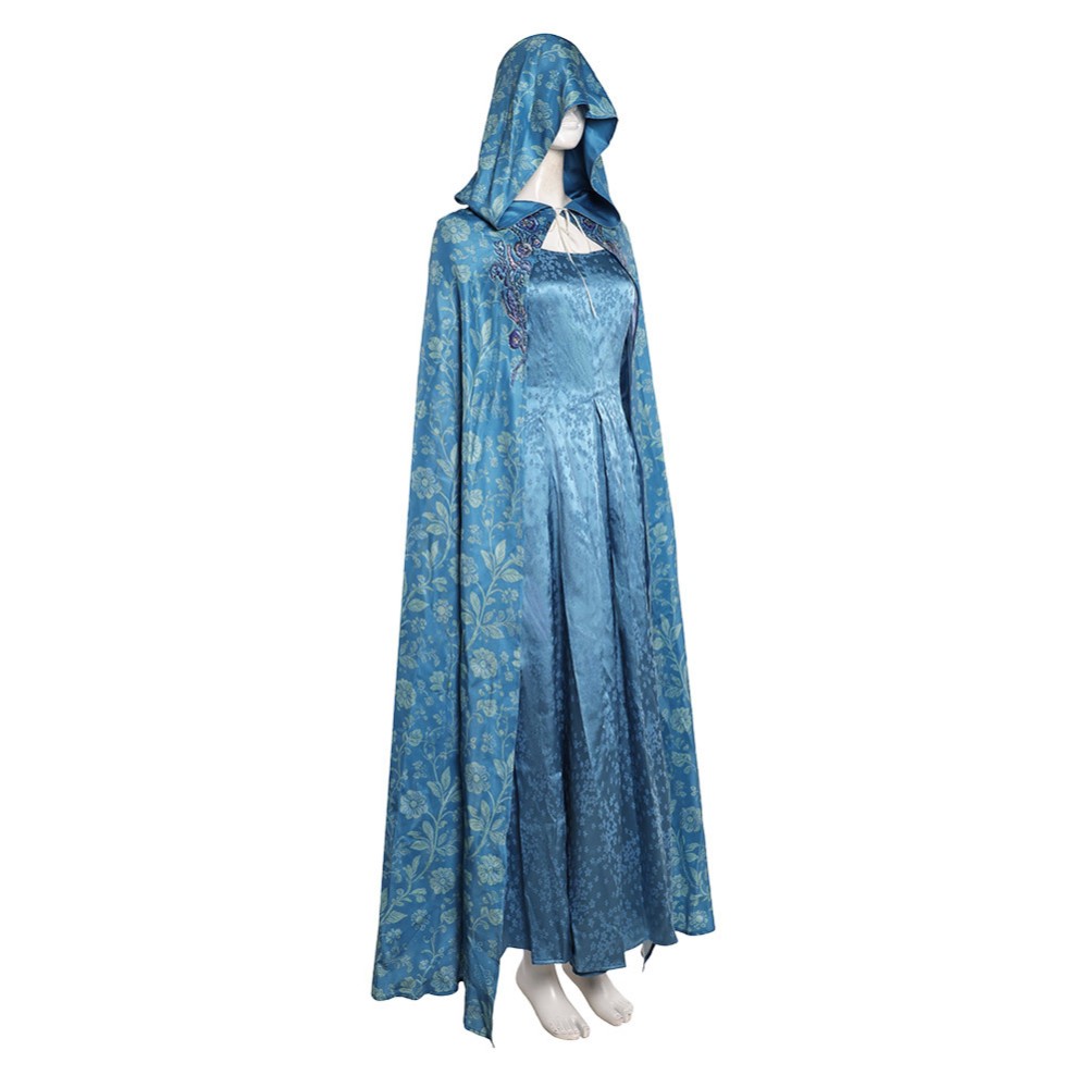 House of the Dragon Alicent Hightower Women Blue Cosplay Costume Halloween Carnival Outfit