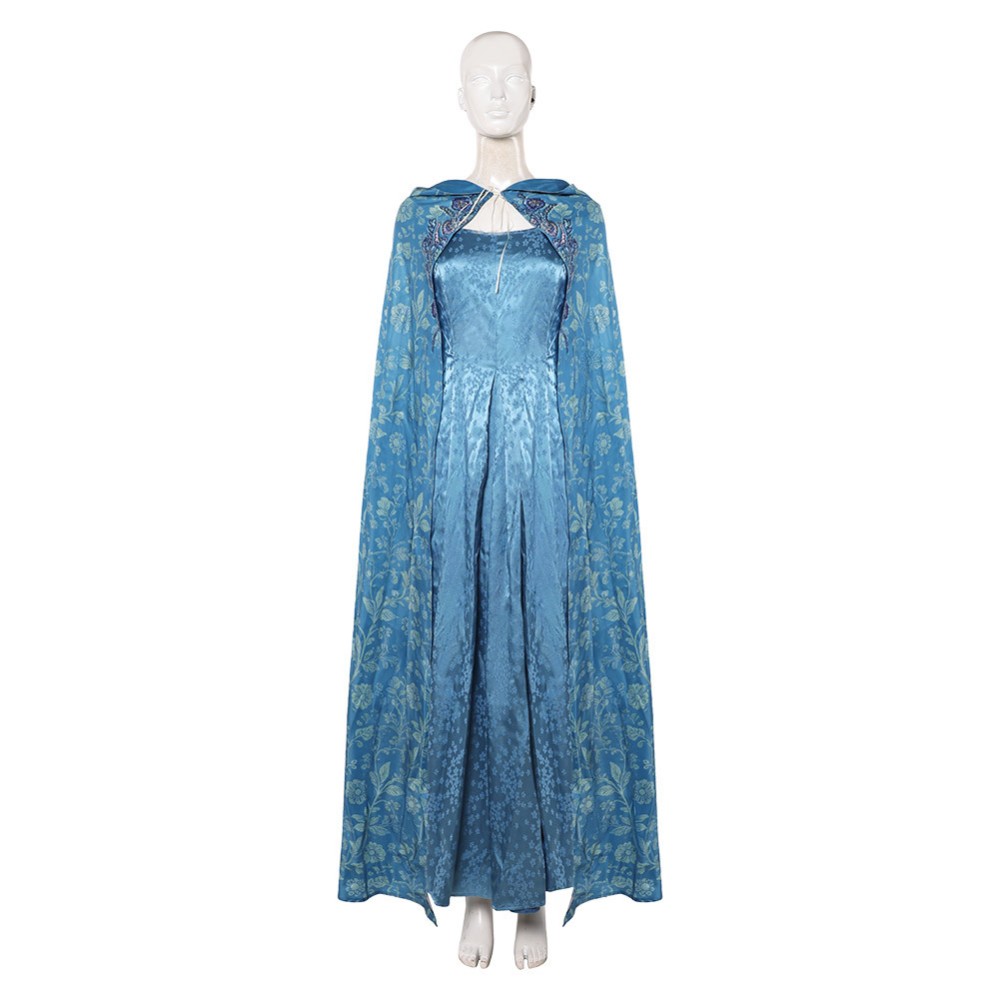 House of the Dragon Alicent Hightower Women Blue Cosplay Costume Halloween Carnival Outfit