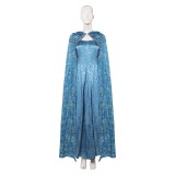 House of the Dragon Alicent Hightower Women Blue Cosplay Costume Halloween Carnival Outfit