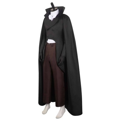 Horror Haunted Mansion The Hat Box Ghost Suit Cosplay Costume Halloween Carnival Outfit