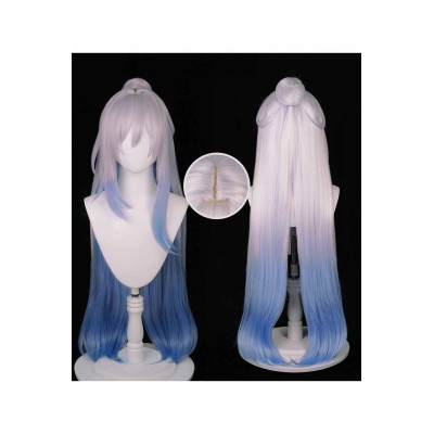 Honkai Star Rail Jingliu Wig Heat Resistant Synthetic Hair Accessories Cosplay Costume Halloween Carnival