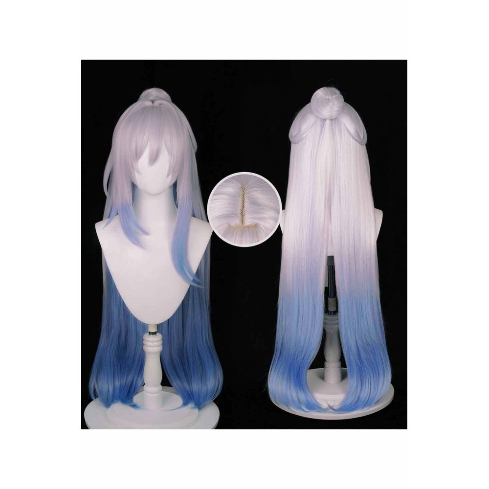 Honkai Star Rail Jingliu Wig Heat Resistant Synthetic Hair Accessories Cosplay Costume Halloween Carnival
