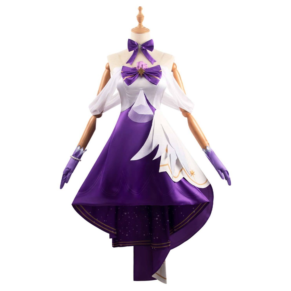 Honkai: Star Rail Robin Concert 2024 Women Purple Dress Suit Cosplay Costume Halloween Carnival Outfit