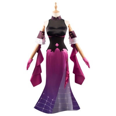 Honkai: Star Rail Kafka Concert 2024 Women Purple Dress Suit Cosplay Costume Halloween Carnival Outfit