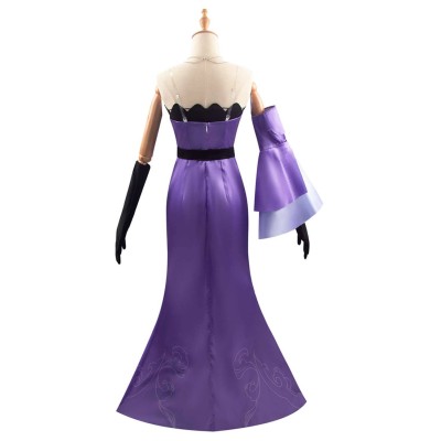 Honkai: Star Rail Jingliu Concert 2024 Women Purple Dress Suit Cosplay Costume Halloween Carnival Outfit