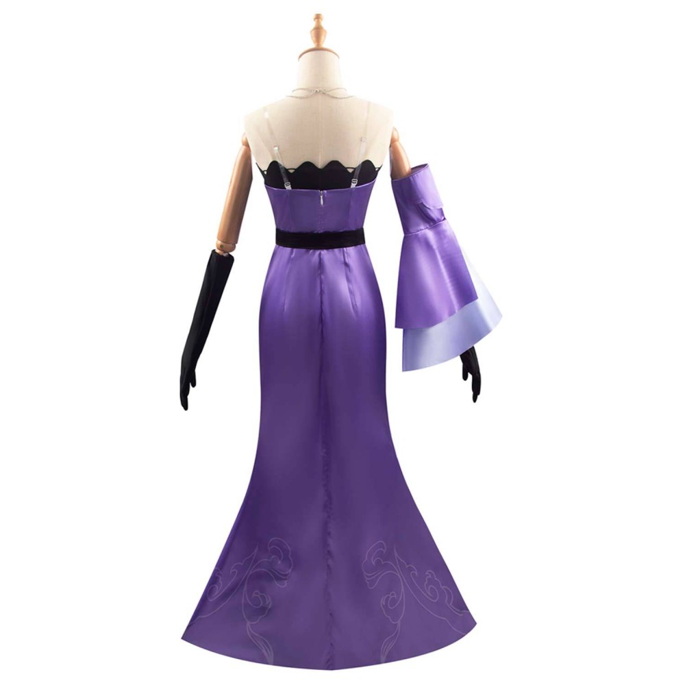 Honkai: Star Rail Jingliu Concert 2024 Women Purple Dress Suit Cosplay Costume Halloween Carnival Outfit