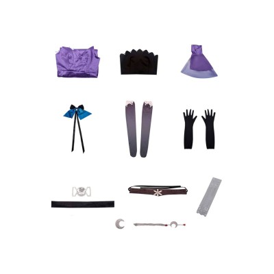 Honkai: Star Rail Jingliu Concert 2024 Women Purple Dress Suit Cosplay Costume Halloween Carnival Outfit