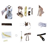 Honkai: Star Rail Aglaea Women White Dress Fullset Cosplay Costume Halloween Carnival Outfit
