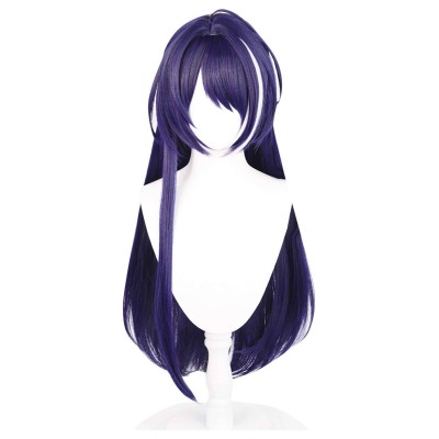 Honkai: Star Rail Acheron Dark Blue Wig Heat Resistant Synthetic Hair Accessories Cosplay Costume Halloween Carnival