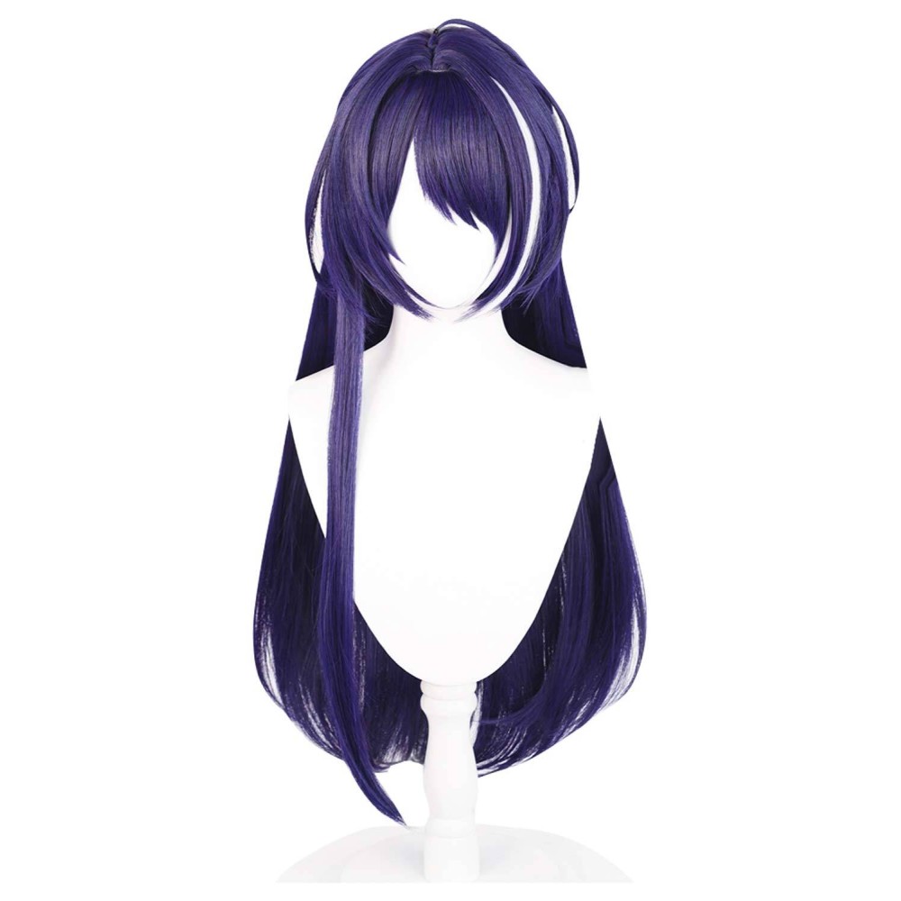 Honkai: Star Rail Acheron Dark Blue Wig Heat Resistant Synthetic Hair Accessories Cosplay Costume Halloween Carnival