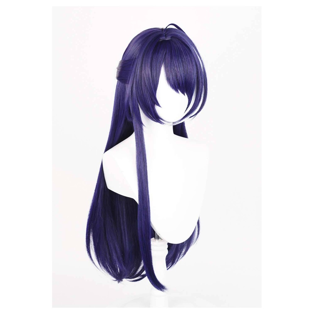 Honkai: Star Rail Acheron Dark Blue Wig Heat Resistant Synthetic Hair Accessories Cosplay Costume Halloween Carnival