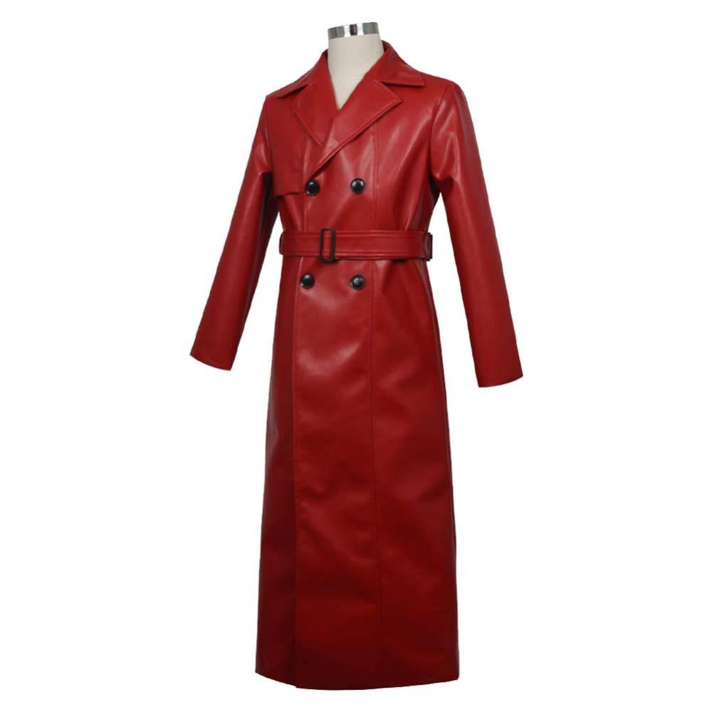 Homicipher Scarlet Rain Men Red Overcoat Cosplay Costume Halloween Carnival Outfit