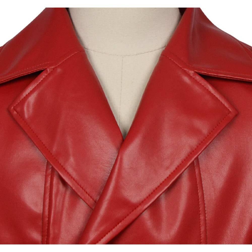 Homicipher Scarlet Rain Men Red Overcoat Cosplay Costume Halloween Carnival Outfit