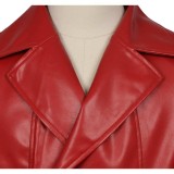 Homicipher Scarlet Rain Men Red Overcoat Cosplay Costume Halloween Carnival Outfit