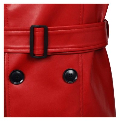 Homicipher Scarlet Rain Men Red Overcoat Cosplay Costume Halloween Carnival Outfit