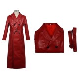 Homicipher Scarlet Rain Men Red Overcoat Cosplay Costume Halloween Carnival Outfit