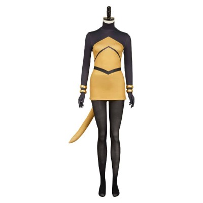 Hollow Knight: Silksong Shakra Women Yellow Jumpsuit Party Cosplay Costume Halloween Carnival