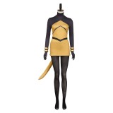 Hollow Knight: Silksong Shakra Women Yellow Jumpsuit Party Cosplay Costume Halloween Carnival