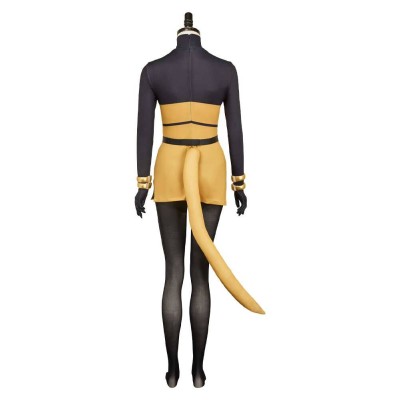 Hollow Knight: Silksong Shakra Women Yellow Jumpsuit Party Cosplay Costume Halloween Carnival