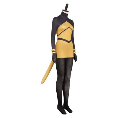 Hollow Knight: Silksong Shakra Women Yellow Jumpsuit Party Cosplay Costume Halloween Carnival
