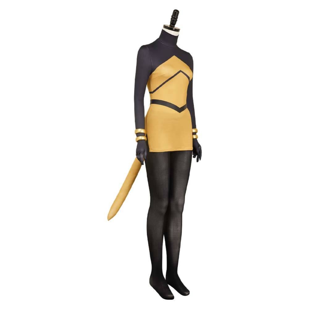 Hollow Knight: Silksong Shakra Women Yellow Jumpsuit Party Cosplay Costume Halloween Carnival
