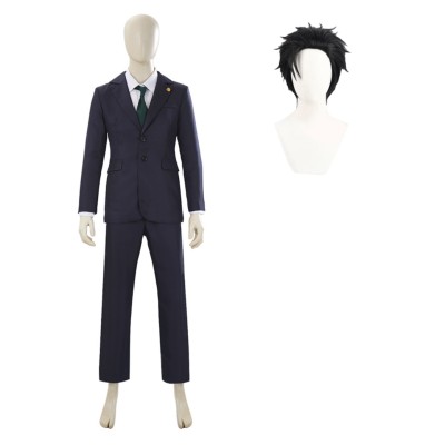 Hiromi Higuruma Black Suit Cosplay Costume Halloween Carnival Outfit