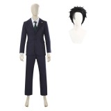 Hiromi Higuruma Black Suit Cosplay Costume Halloween Carnival Outfit