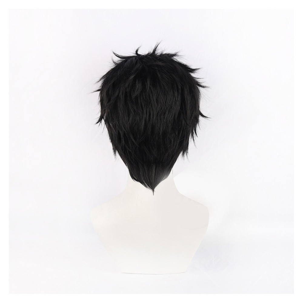 Hiromi Higuruma Black Wig Resistant Synthetic Hair Accessories Cosplay Costume Halloween Carnival