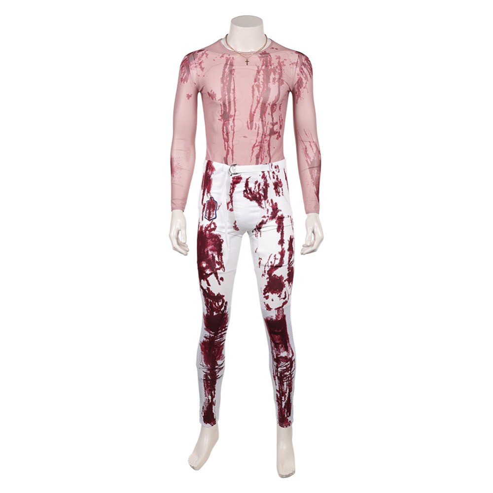 HIM the Movie Cameron Cade Printed Bloodstain Set Party Cosplay Costume Halloween Carnival Outfit