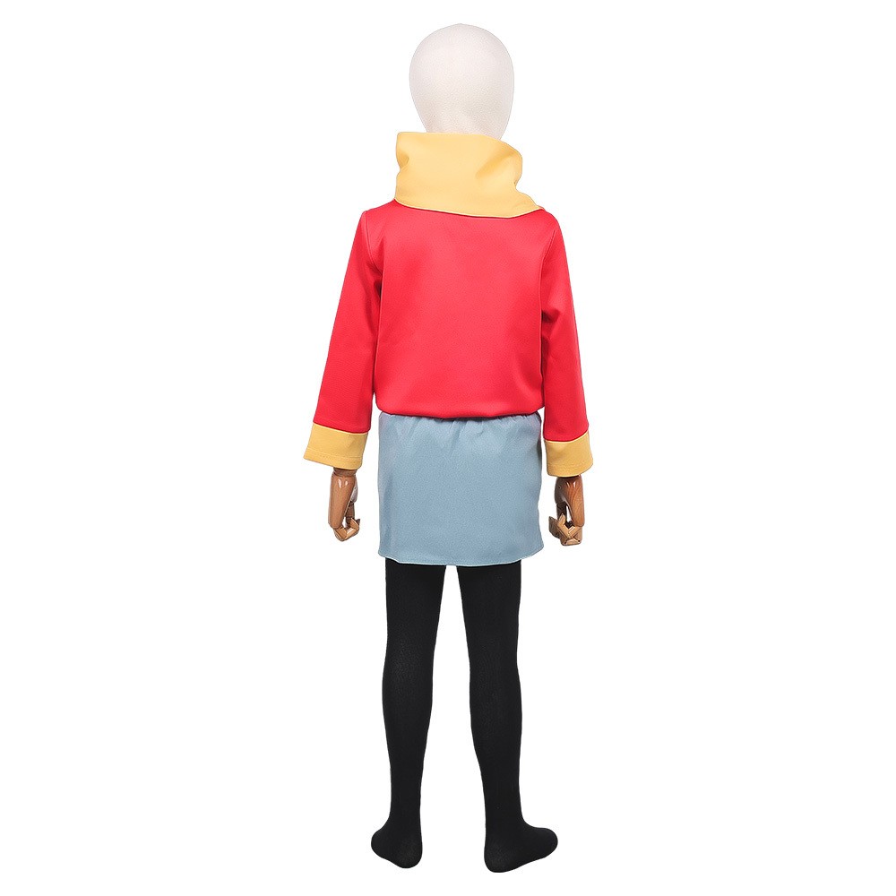 Hilda Kids Children Red Fullset Party Cosplay Costume Halloween Carnival Outfit