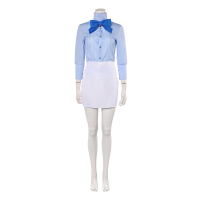 Heroines Nami Women Blue Shirt Set Cosplay Costume Halloween Carnival Outfit
