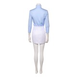 Heroines Nami Women Blue Shirt Set Cosplay Costume Halloween Carnival Outfit