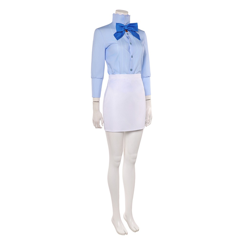 Heroines Nami Women Blue Shirt Set Cosplay Costume Halloween Carnival Outfit