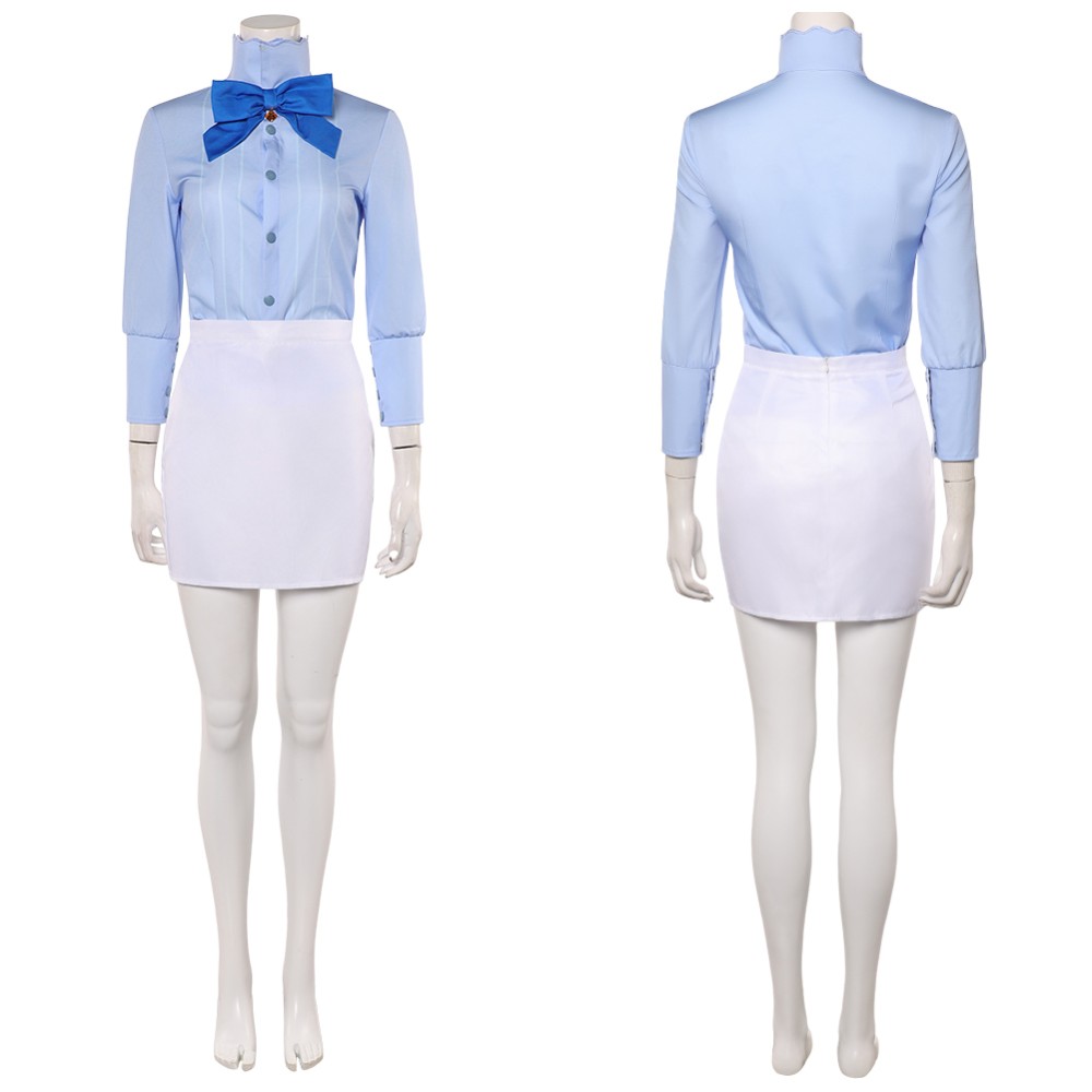 Heroines Nami Women Blue Shirt Set Cosplay Costume Halloween Carnival Outfit