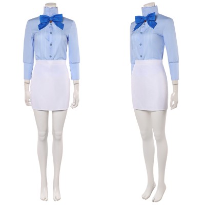 Heroines Nami Women Blue Shirt Set Cosplay Costume Halloween Carnival Outfit
