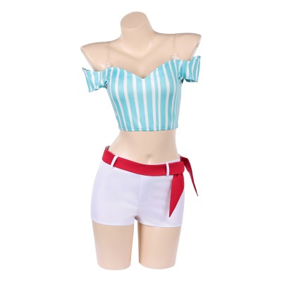 Heroines Nami Women Blue Cosplay Costume Halloween Carnival Outfit