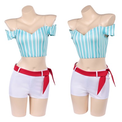 Heroines Nami Women Blue Cosplay Costume Halloween Carnival Outfit