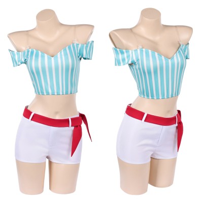 Heroines Nami Women Blue Cosplay Costume Halloween Carnival Outfit