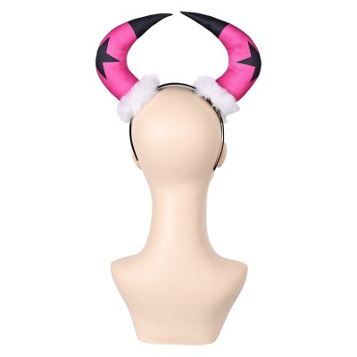 Helluva Boss Verosika Pink Star Horn Headband Accessories Cosplay Costume Halloween Carnival