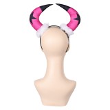 Helluva Boss Verosika Pink Star Horn Headband Accessories Cosplay Costume Halloween Carnival