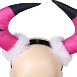 Helluva Boss Verosika Pink Star Horn Headband Accessories Cosplay Costume Halloween Carnival