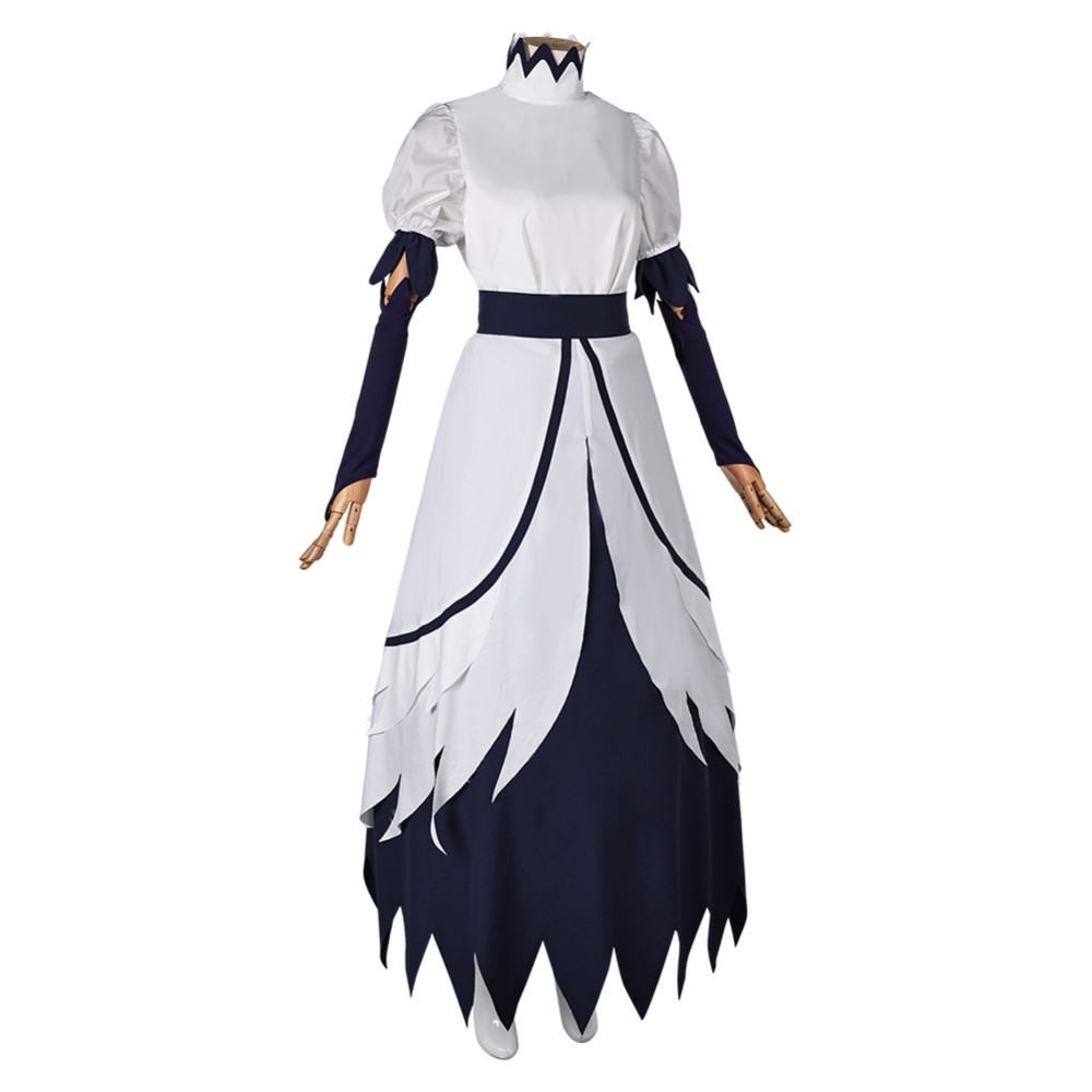 Helluva Boss Stella White Dress Cosplay Costume Halloween Carnival Outfit