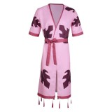 Helluva Boss Season 2 Stolas Pink Bathrobe Cosplay Costume Halloween Carnival Outfit