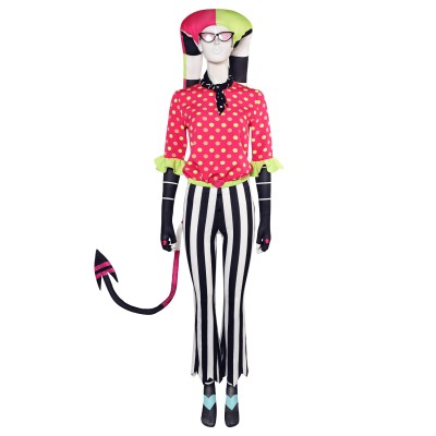 Helluva Boss Season 2 Fizzarolli Polka Dot Set Hazbin Hotel Suit Cosplay Costume Halloween Carnival Outfit