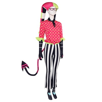 Helluva Boss Season 2 Fizzarolli Polka Dot Set Hazbin Hotel Suit Cosplay Costume Halloween Carnival Outfit