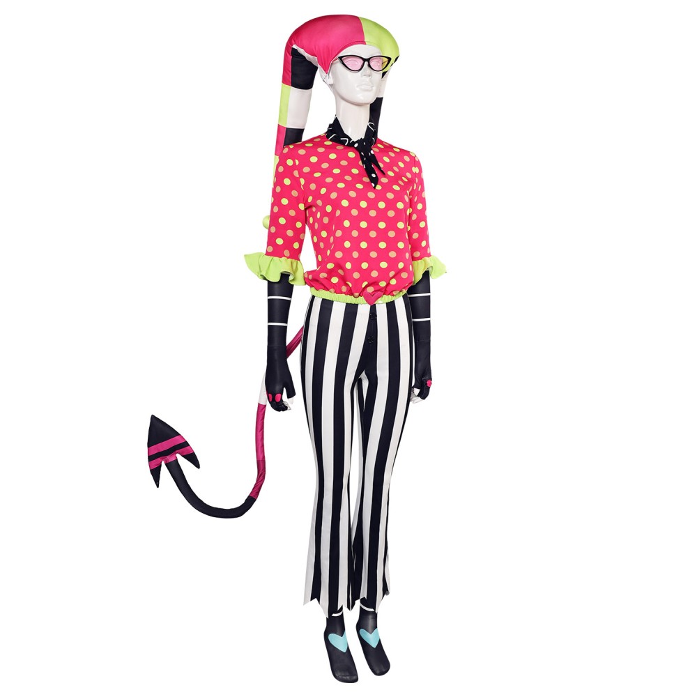 Helluva Boss Season 2 Fizzarolli Polka Dot Set Hazbin Hotel Suit Cosplay Costume Halloween Carnival Outfit