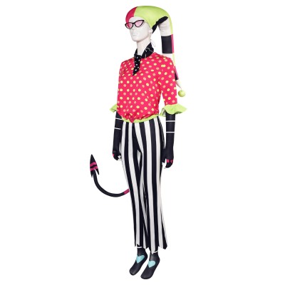 Helluva Boss Season 2 Fizzarolli Polka Dot Set Hazbin Hotel Suit Cosplay Costume Halloween Carnival Outfit
